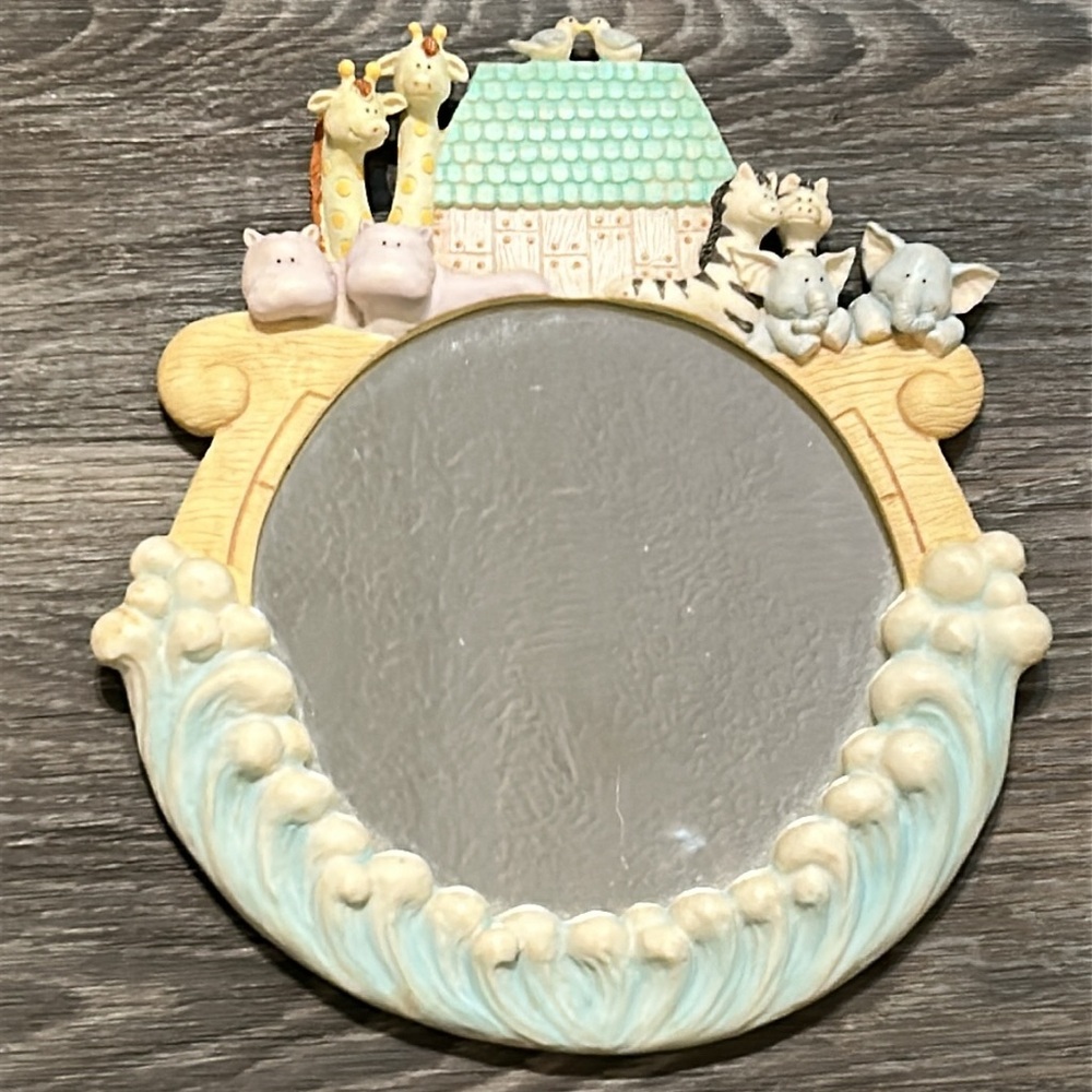 Russ Vintage Noah’s Ark Baby Nursery Mirror Room Decor Animals 90’s Shower Gift